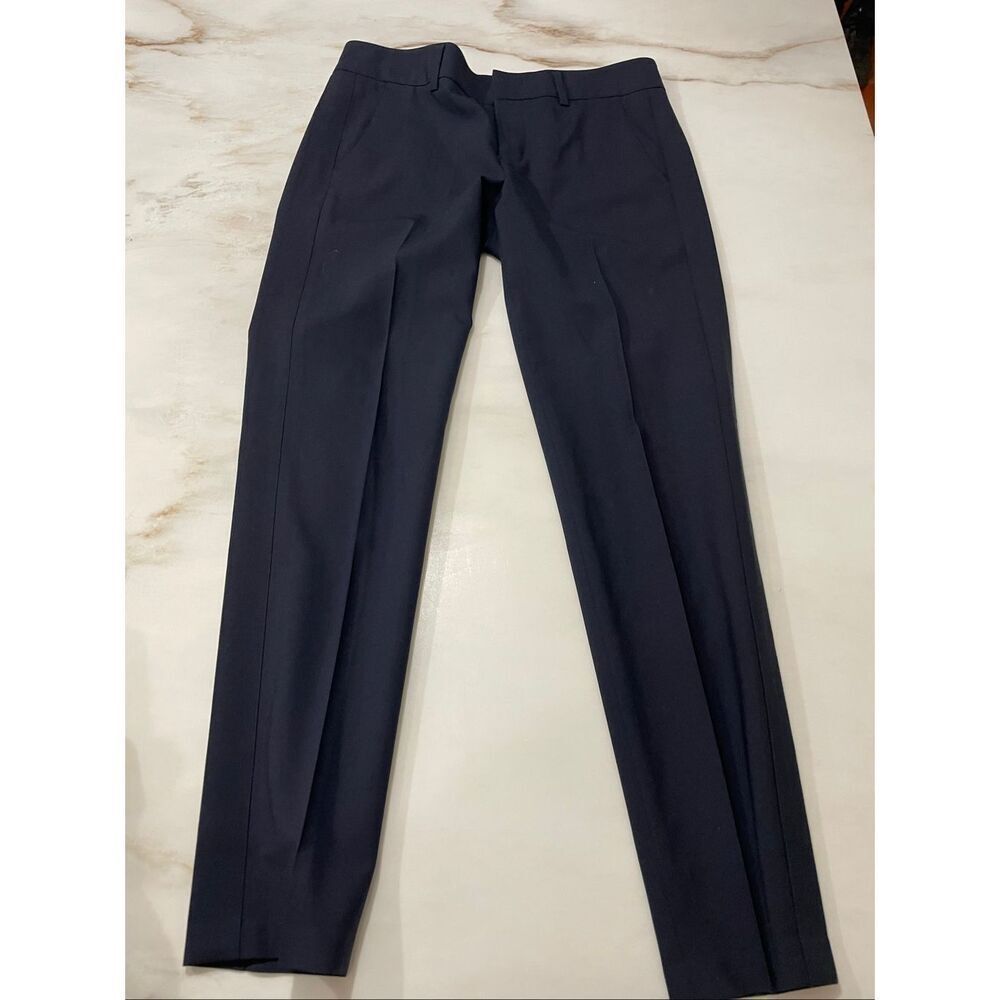 Vince Navy Blue Tailored Dress Pants Women’s Slim Straight Leg Work Trouser